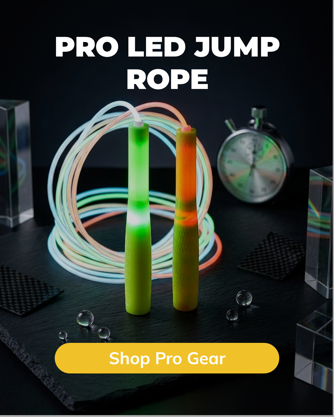 LED Jump Rope by Rule The Ropes, best quality light-up jump rope and LED skipping rope for kids, fun workouts, fitness training, and active play