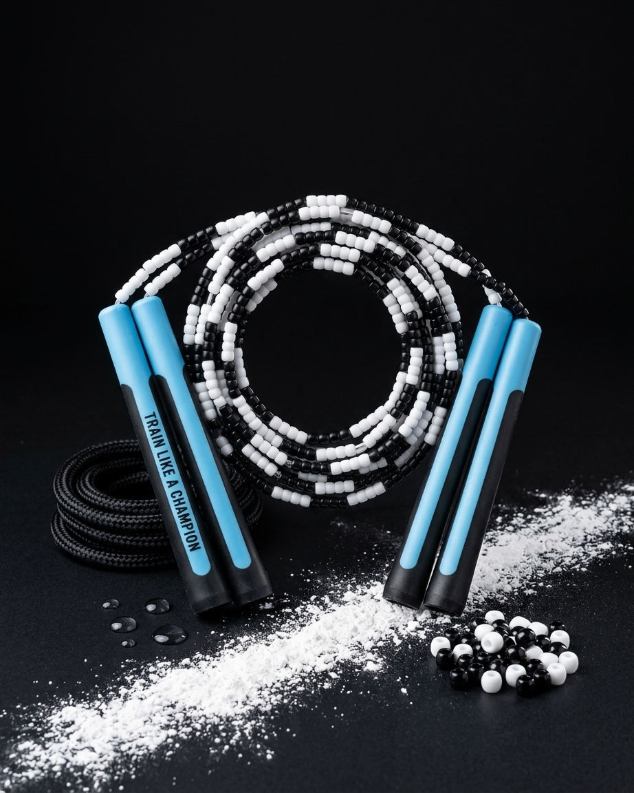Air Warrior Beaded Freestyle Rope by Rule The Ropes, best quality beaded jump rope and skipping rope for freestyle, double dutch, tricks, and training
