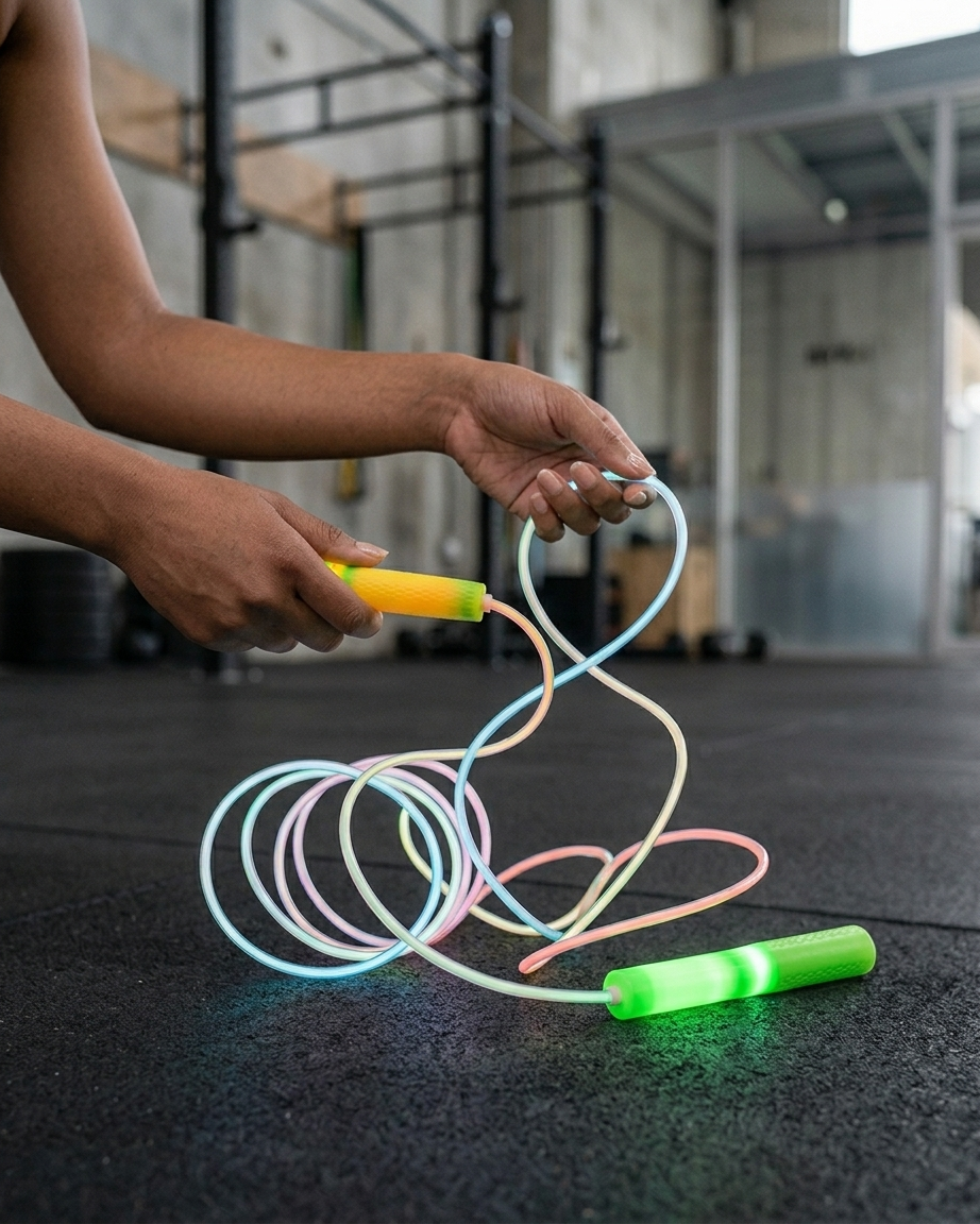 LED Jump Rope by Rule The Ropes, best quality light-up jump rope and LED skipping rope for kids, fun workouts, fitness training, and active play