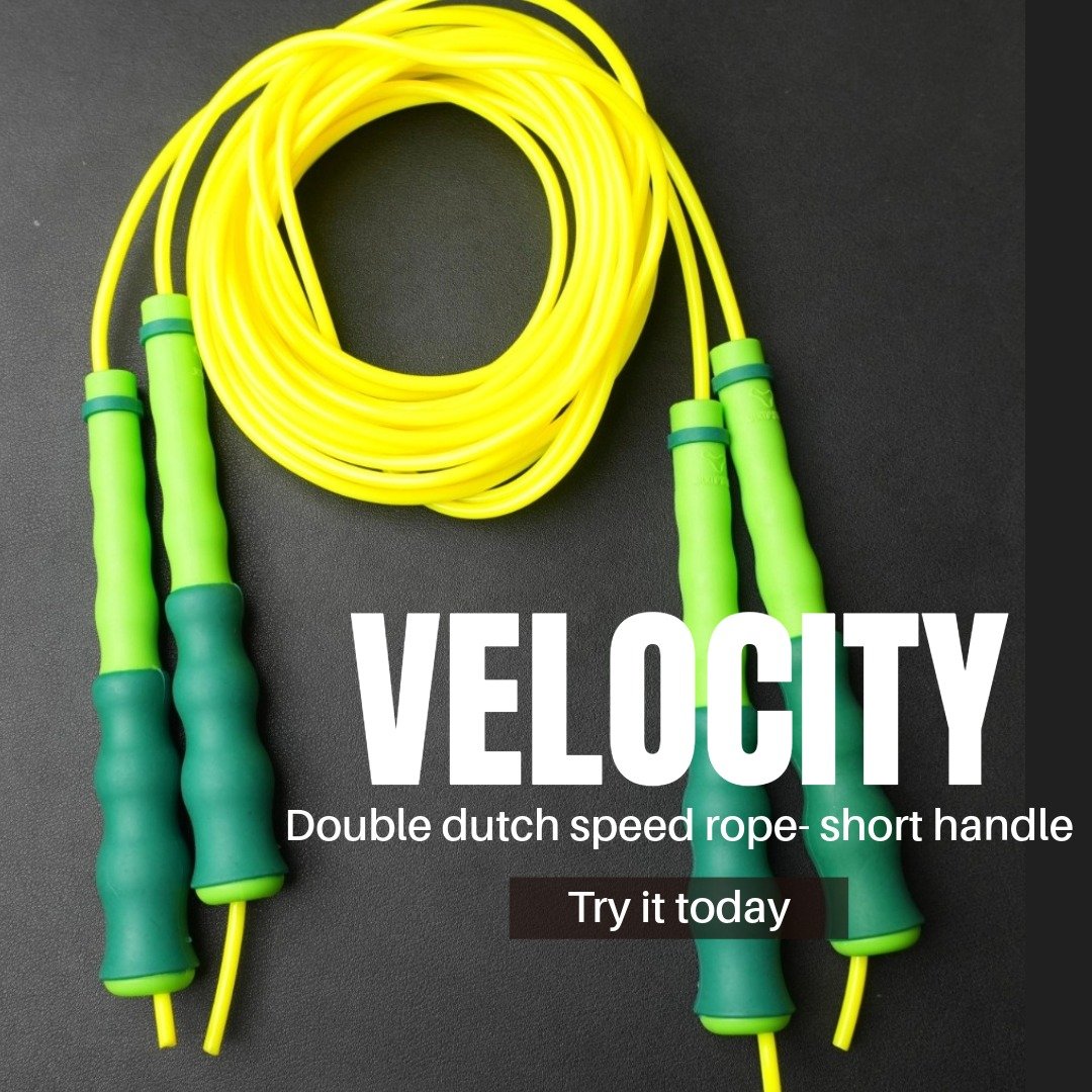 The Velocity Double Dutch Super Speed Rope is engineered for maximum rotation speed and absolute grip control.