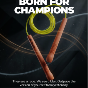 Champion Rope by Rule The Ropes, best quality jump rope and skipping rope for freestyle, fitness training, and speed skipping