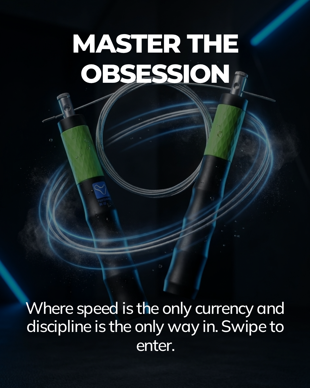 Lightning Super Speed Rope by Rule The Ropes, best quality speed jump rope and skipping rope for fast skipping, cardio workouts, fitness training, and athlete performance